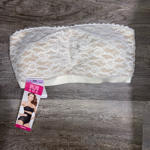 Maidenform Other - Maidenform Dream Lace Bandeau Strapless Bra 38 Ivory Beige Style #49902 NWT